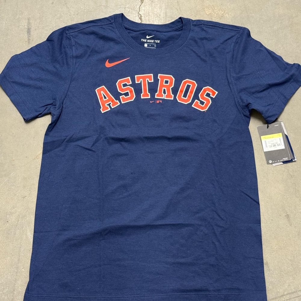 Nike Houston Astros Yuli Gurriel #10 Navy Blue Shirt Size Small